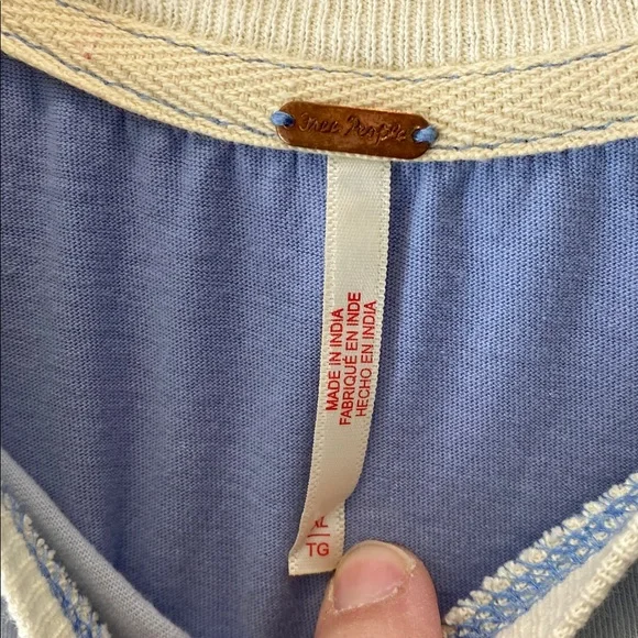 Free People | Rowan midi dress in blue combo - Picture 4 of 6